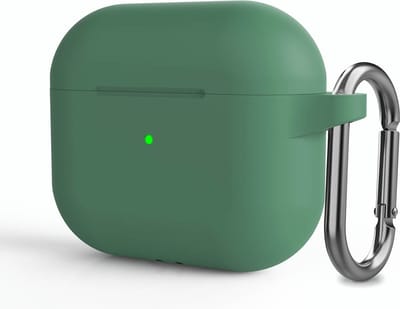 Case cover - Apple Airpods 3 - groen siliconen - met musketon