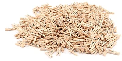 500 Mini Houten Wasknijpers - Natuurlijke Kledingclips voor Knutselen en Decoratie