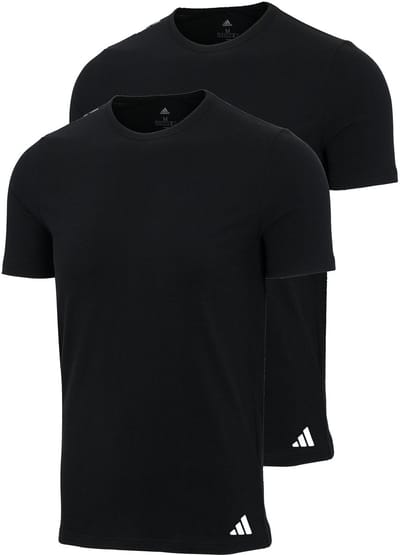 adidas Sportswear 2PK Crew Neck Shirt - Active Flex Cotton - Onderbroek Mannen - 2x zwart