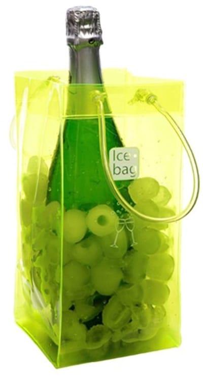 IceBag Wijnkoeler Geel Design Collection - 11x11x25,5cm - Eenvoudig mee te nemen - Champagne koeler