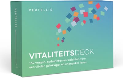 Vertellis Vitaliteitsdeck - Kaartendeck met 162 Vragen, Opdrachten en Inzichten voor Meer Energie, Vitaliteit en Geluk - Coachkaarten voor Volwassenen