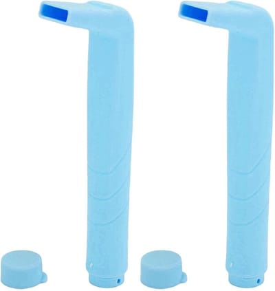 Hiccups Relief Straw Hiccup Stopstroopjesoplossing Regel Gemaakt van Voedselkwaliteit Plastic Compact Ontwerp met Kleine Gaten Platte Mond voor Volwassenen Kinderen (lichtblauw)