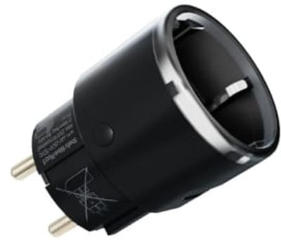 Shelly Plug S Z-wave LR Slimme Stekker Zwart | 2500W en Stroommeting