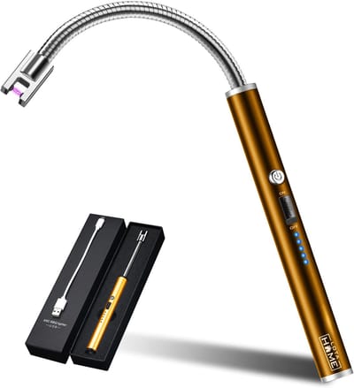 LotaHome - Oplaadbare Buigbare Flexibele Aansteker - Lang en Winddicht - Buigbare Elektrische Aansteker - 360° - Duurzame Plasma Aansteker - BBQ - Kaarsen - Fornuis - Inclusief Luxe Geschenkverpakking, Oplader en Opbergzakje