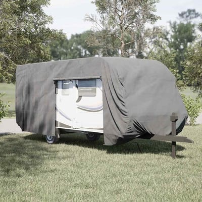 Caravan Beschermhoes - Dekzeil Voertuig - Buitenstalling Bescherming - Windvast Gespontwerp - 732x250x220 cm - Grijs