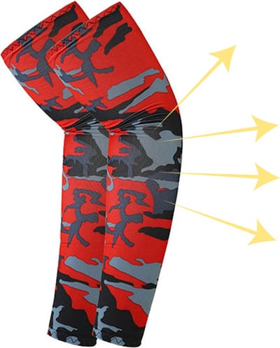 Livano Armwarmers Dames & Heren - Armstukken - Polswarmers - Winter - Rode Camouflage