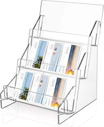 3-laags Acryl Wenskaart Display Plank voor Winkel en Toonbank