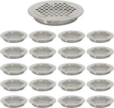 19mm Platte Circulaire Ventilatie Covers Rvs Mesh Gat Voor Kast Badkamer Kantoor Keuken Ventilatie 20 Stuks