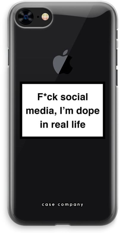 Case Company® - Hoesje geschikt voor iPhone 8 hoesje - I'm dope - Soft Cover Telefoonhoesje - Bescherming aan alle Kanten en Schermrand