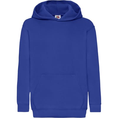 Fruit Of The Loom Kinder Unisex Sweatshirt Met Capuchon / Hoodie (Royaal Blauw)