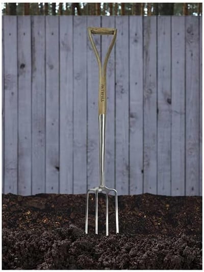 Prestige RVS Stekbeslag met Essen Houten Steel Blauw