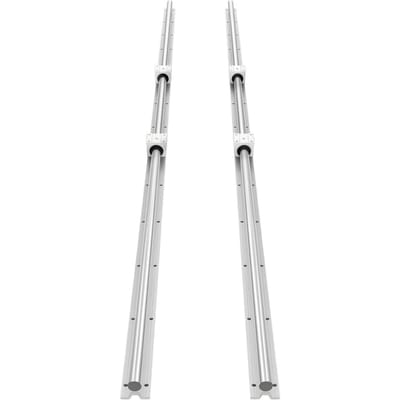 Kit de rails linéaires, SBR20, 2 pièces 2000 mm (78,74 pouces) Rails de guidage à mouvement linéaire et 4 blocs coulissants à roulement, arbre entièrement supporté, pour la coupe,