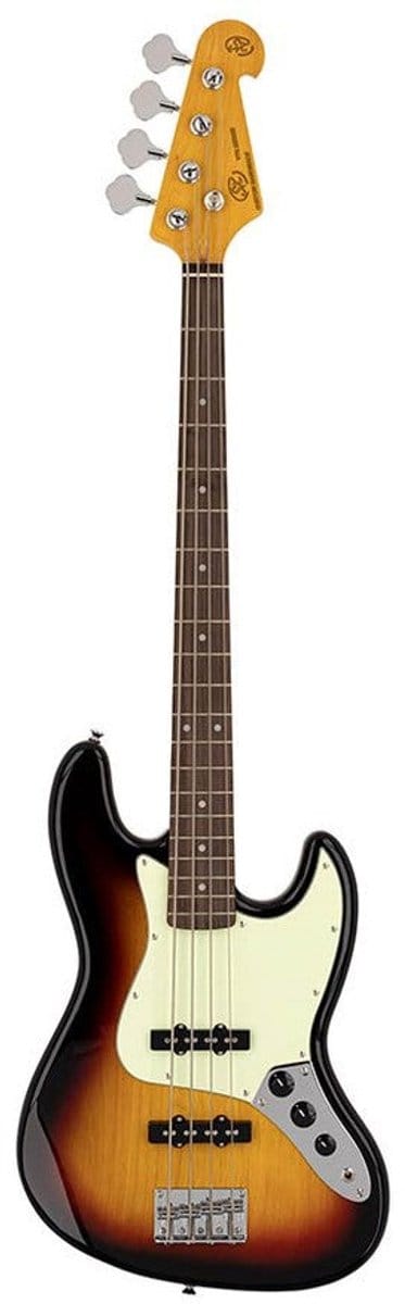 Elektrische basgitaar - SX SJB62-3TS - Retro Series 62 - J-Style - 2x Single Coil - 3-Tone Sunburst - Inclusief tas