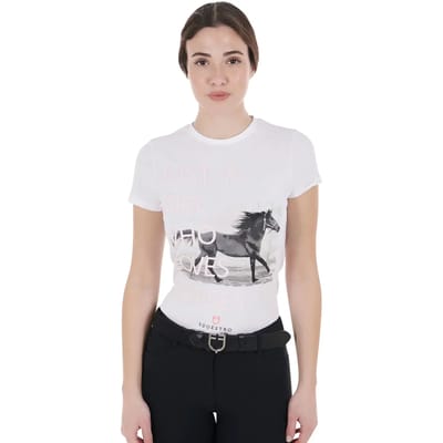 Katoenen dames-T-shirt Equestro Horse Lover