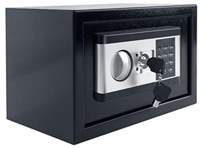 Digitale Kluis - Water- en Vuurvaste Meubelkluis met Alarmfunctie - Mini Elektronische Kluis voor Thuis en Kantoor - Beveiligen van Documenten en Waardevolle Artikelen - Compacte Kluis 35x25x25cm