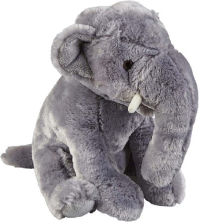 Ravensden olifant knuffel - grijs - stof/pluche - 30 cm - speelgoed knuffeldier