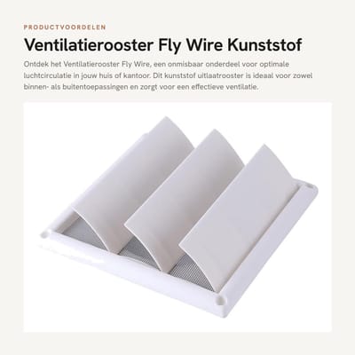 Dailygoods- Ventilatierooster Kunststof - Ventilatierooster Wit - Ventilatie - Afzuigventiel - Weerbeschermingsrooster - Binnendiameter 5,14 mm - Luchtrooster