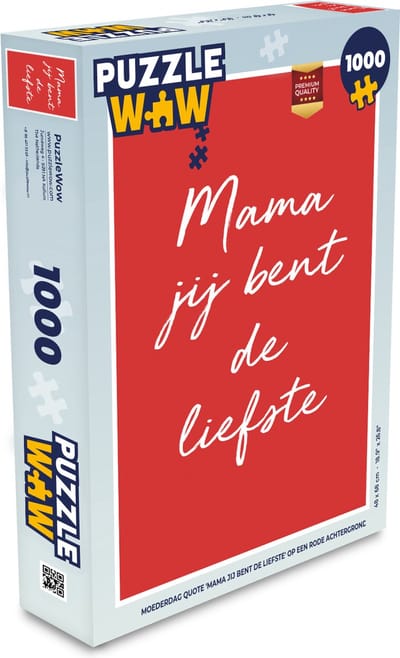 Puzzel Quotes - Mama - Spreuken - Mama jij bent de liefste - Legpuzzel - Puzzel 1000 stukjes volwassenen