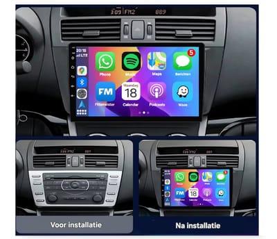 Autoradio 4/64 met Carplay en Android auto | Geschikt voor Mazda 6 2008-2014 | Radio scherm met Navigatie | 2008 2009 2010 2011 2012 2013 2014