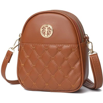 Veelzijdige Ins Crossbody Tas voor Dames Zomer Nieuwe Liefde Telefoon Tas Verticale Schoudertas brown