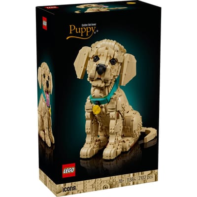 LEGO® Icons Golden Retriever Puppy - Decoratieve Dierenfiguur - Bouwset voor Volwassenen - 11384