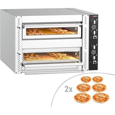GGM Gastro Elektro Pizzaofen - 6+6x 30cm (Tief) - Manuell