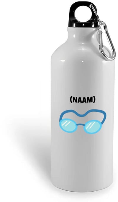 Hacebo® - Zwem met eigen naam waterfles - Zwemmen - Zwemmer - Sport - water fles - 400ML