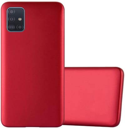 Cadorabo Hoesje geschikt voor Samsung Galaxy A51 4G / M40s in METALLIC ROOD - Beschermhoes gemaakt van flexibel TPU silicone Case Cover