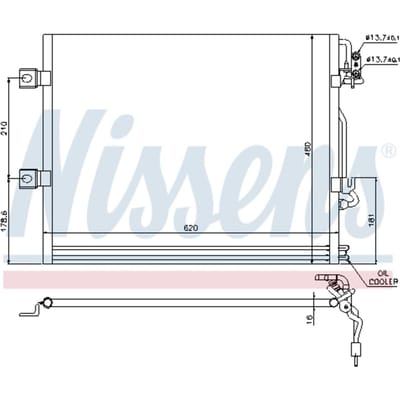 Condensator, airconditioning NISSENS 94858