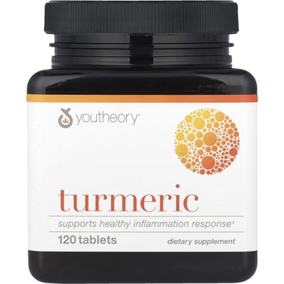 Youtheory, Kurkuma, 120 tabletten