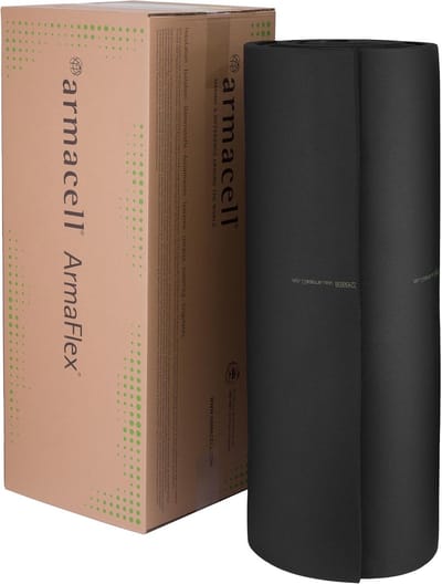 Isolatiemat Rubber - Isolatie Materiaal - Warmte Isolatie - Gesloten Cel Schuim - 6mm 15m x 1m - Zwart