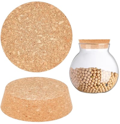 Dailygoods- Kurkstop Conisch - 2 Stuks - Houten Flessendoppen - Voor
