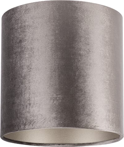 Uniqq Lampenkap velours zilver Ø 25 cm - 25 cm hoog