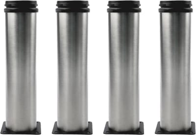 Verstelbare RVS Meubelpoten 20cm Set van 4 - Stevige Metalen Poten voor Kast, Bank en Tafel