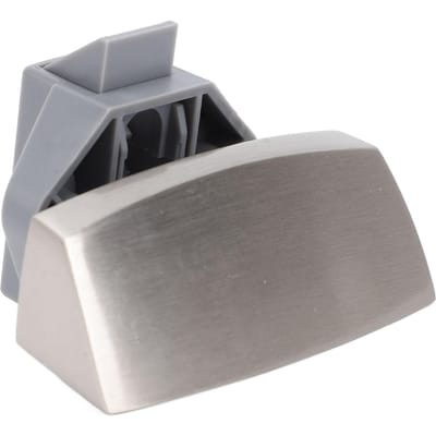 Serrure à poussoir sans clé pour placard de camping-car en alliage de zinc, serrure élégante à bouton-poussoir pour yachts, camping-cars, caravanes, véhicules de camping, brossé gray