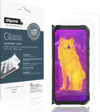 dipos – 2x Matte Pantserfolie geschikt voor Oukitel WP61 | 9H Screenprotector