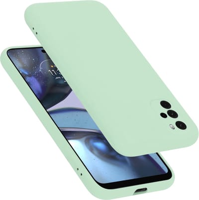 Cadorabo Hoesje geschikt voor Motorola MOTO G22 in LIQUID LICHT GROEN - Beschermhoes gemaakt van flexibel TPU silicone Case Cover