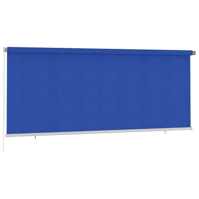 vidaXL Rolgordijn voor buiten 355(B)x140(H) cm HDPE blauw
