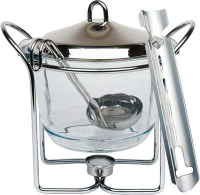 APS-Germany® Glühweinketel- Soeppan- Soepterrine - Serveerschaal met warmer - Feuerzangenbowle - Rechaud