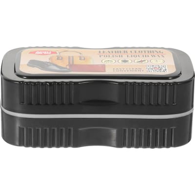 Éponge à cirage pour chaussures Double face Nettoyage Cire Brosse Outil Nettoyant pour chaussures Double face blanc noir
