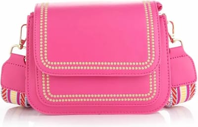 Bijoutheek Tas Crossover double stikked Fuchsia