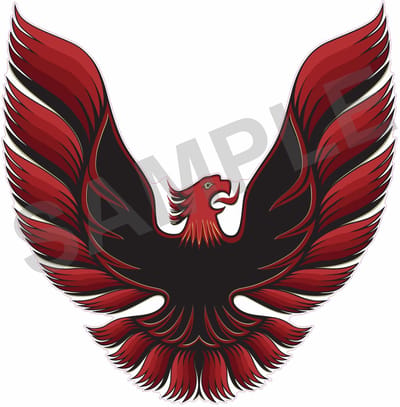 Pontiac Turbo Transam 1978-1981 Zijstickers Firebird replika Rood