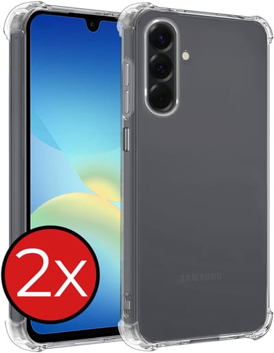 Hoesje - 2 Stuks - Geschikt voor Samsung Galaxy A26 - Sterk & Shockproof - Back Cover - Siliconen Case - Telefoon Hoes Shock Proof - Telefoonhoes - Transparant