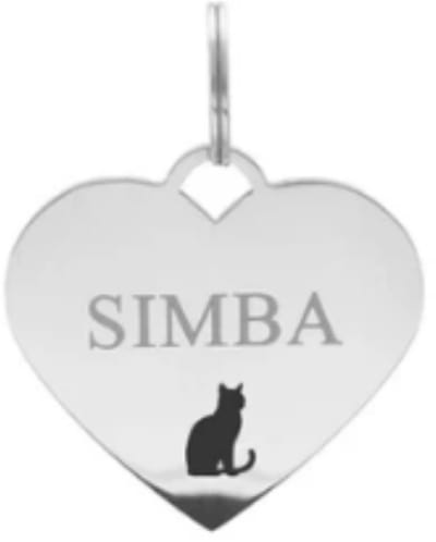 RVS Hartjespenning voor Katten | Penning hart Katten | Kleine kattenpenning | Zilver hartje voor katten | Huisdierbedel | Kattenbedel | Petshop Seven