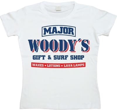 Hybris Woody's Army & Surf Shop Girly T-shirt voor dames, witite
