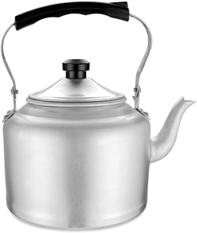 Theeketel Aluminium - Waterketel Fornuis - Thuis Koken - Ringvormige Warmtegeleiding - 10L Capaciteit - Zilver