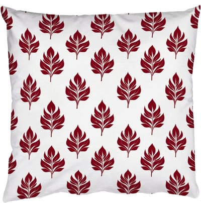 Sierkussens - Kussentjes Woonkamer - 50x50 cm - Botanisch - Patroon - Bordeaux