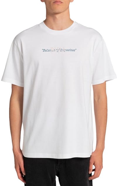 Rvca Balance Stacks T-shirt Met Korte Mouwen Wit XL Man