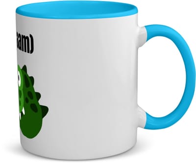 Akyol - krokodil hoofd met eigen naam koffiemok - theemok - blauw - Krokodil - krokodillen liefhebbers - iemand die houdt van krokodillen - verjaardag - cadeau - kado - 350 ML inhoud