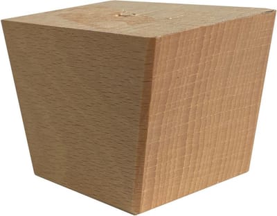FLE - Meubelpoot vierkant 7 bij 4,5 cm en hoogte 5 cm van massief hout